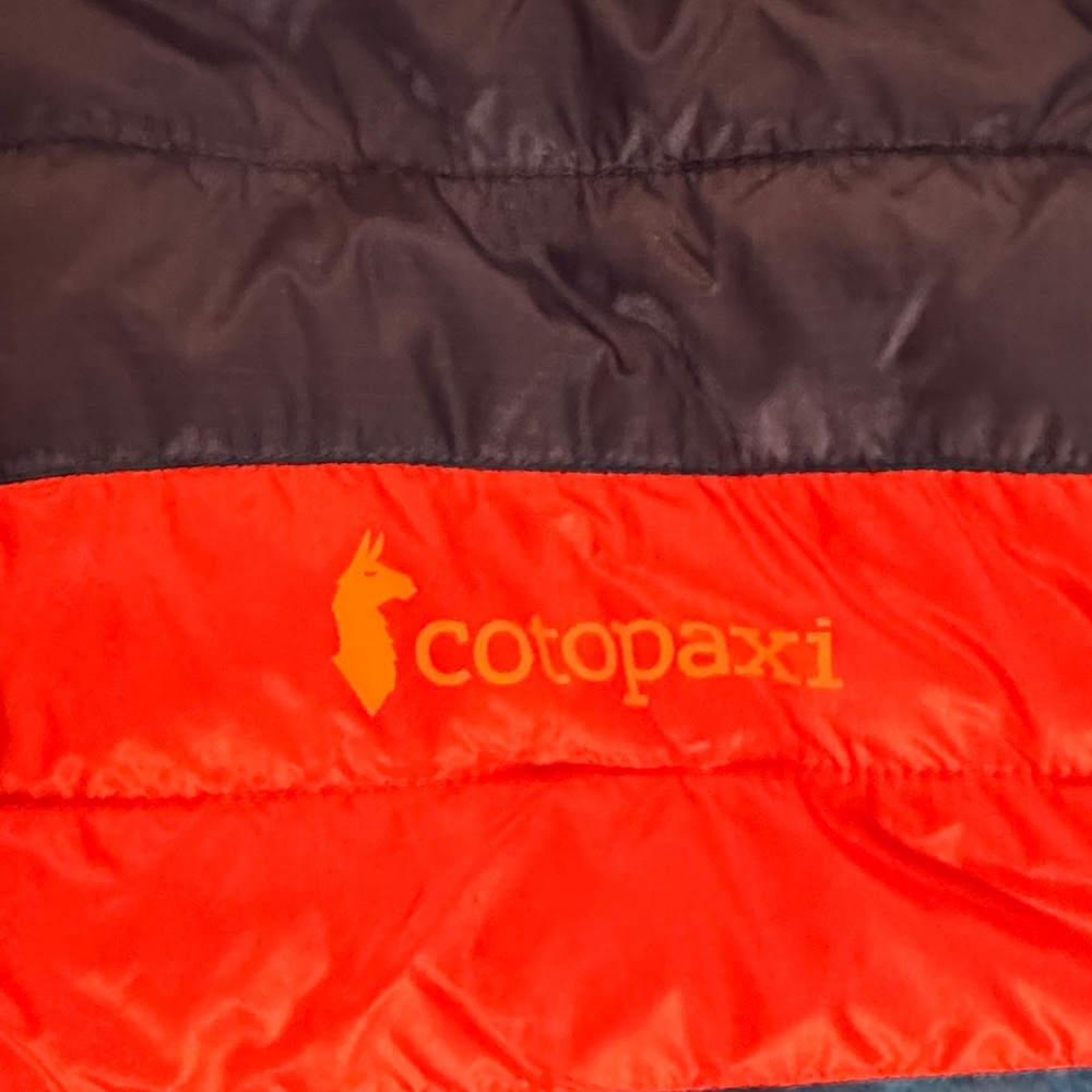 Cotopaxi Navy and Bright Orange Puffer Jacket - Picture 3 of 9